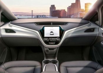 Interior design of GM's Self driving car (source: gm.com)