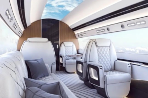 interior of Phantom 3500 windowless jet