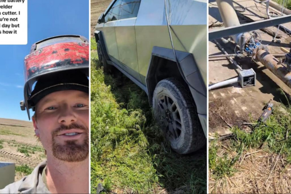 U.S. farmer Cybertruck test