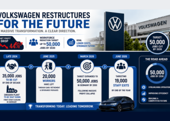 trend showing Volkswagen workforce